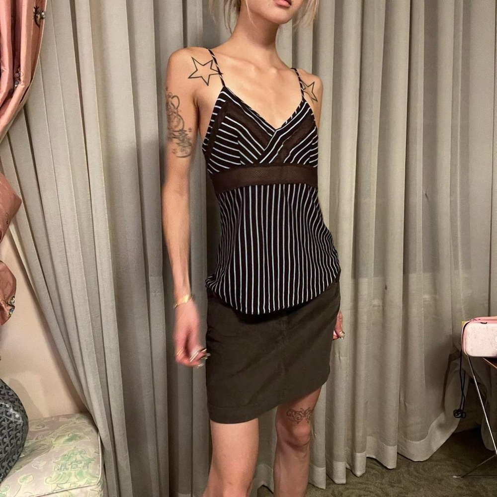 Urban Outfitters BDG dark olive green corduroy mini skirt
